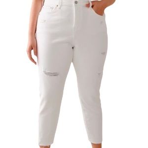 NEW Levi’s Wedgie Skinny White Distressed Jeans Plus Size 22W